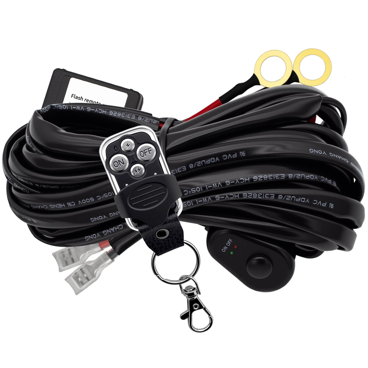 Szdystar front harness assembled showing connectors and cable, ensures quick install