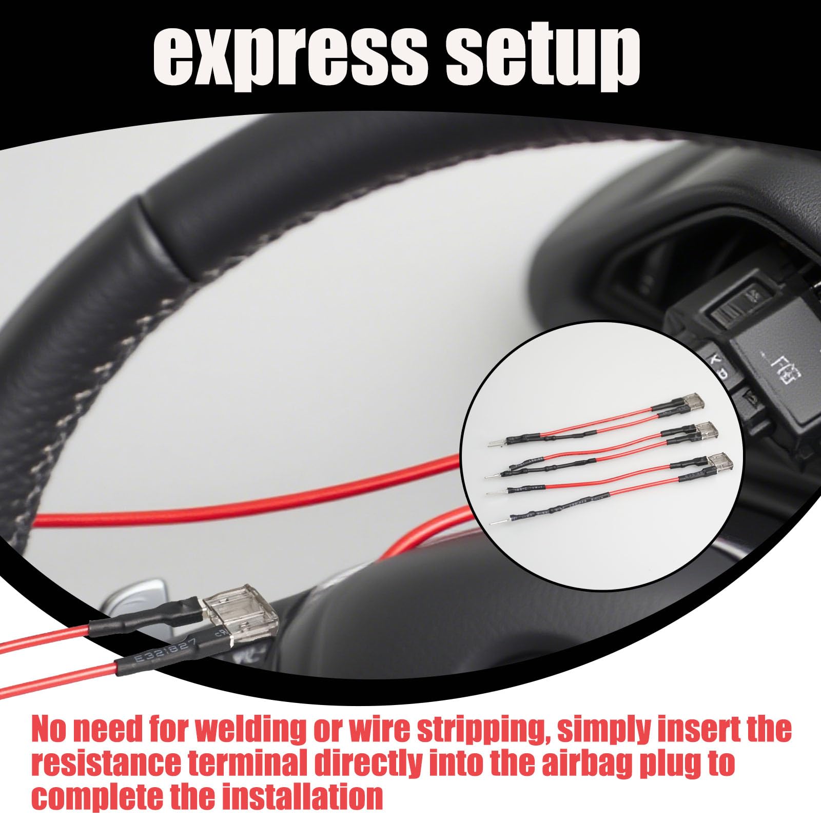 Szuenh resistor installed in steering harness demonstrating functional diagnostic use