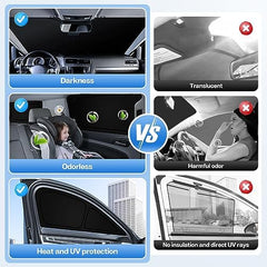 T TGBROS driver side window shade installed, blocks sunlight