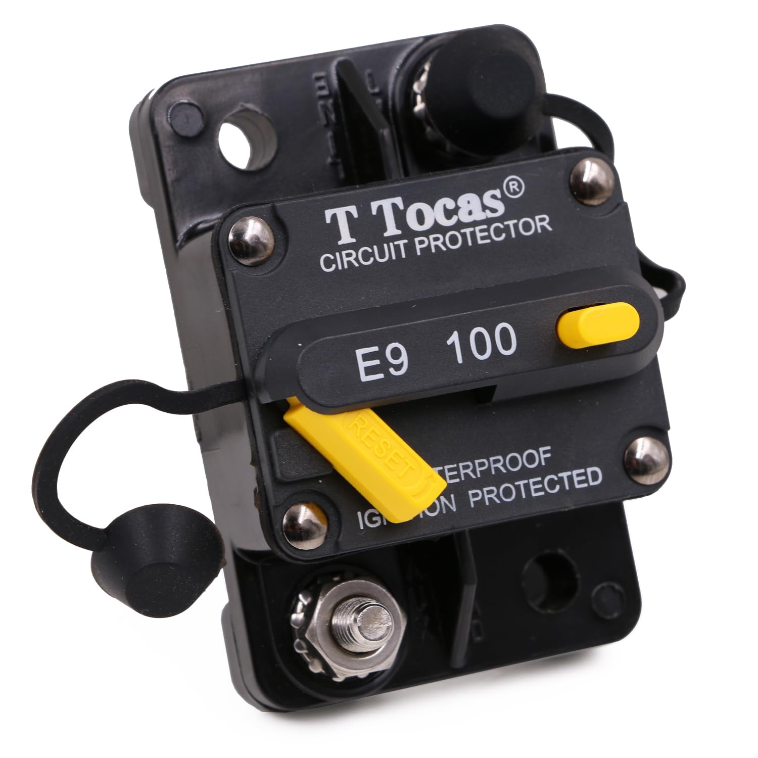 T Tocas E9 packaging and label showing UL rating and model details for purchaser assurance