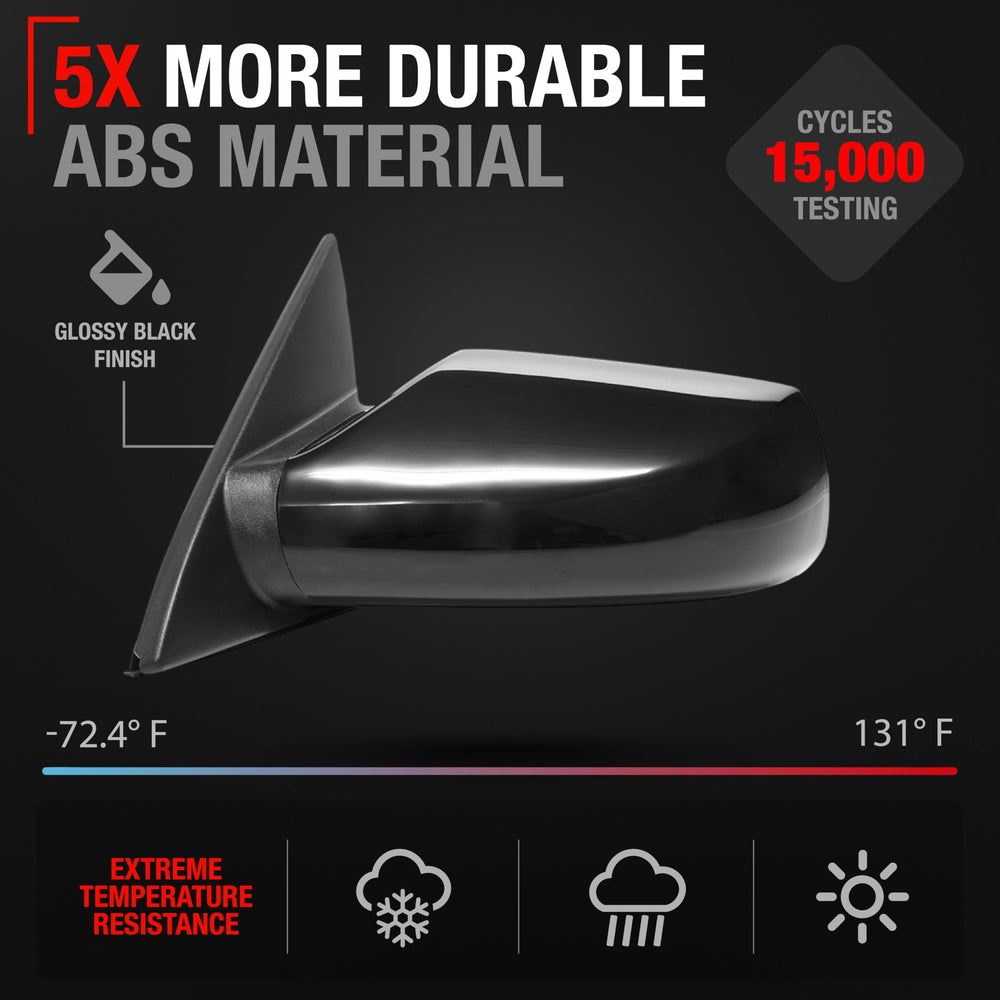 T1A flat glass detail showing clear reflection for accurate rear visibility