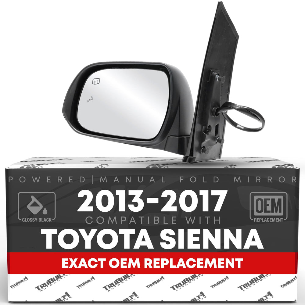 T1A driver-side mirror front view showing fit and finish benefits