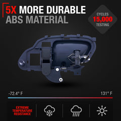 T1A handle installed in vehicle door demonstrating OEM-like fit benefit