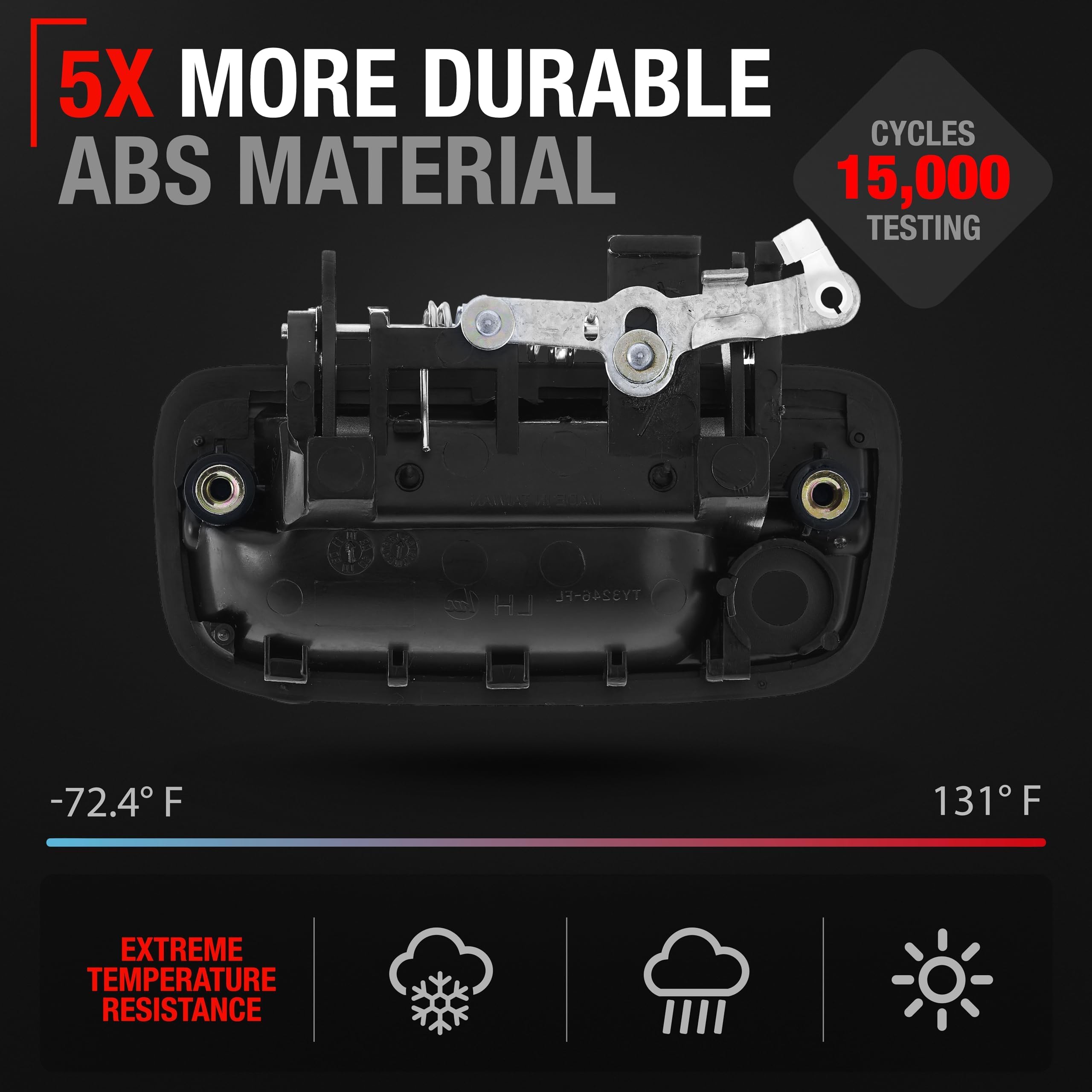 T1A handle keyhole detail showing precise fit for original lock cylinder