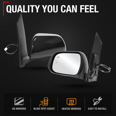 T1A mirror mounted on Sienna door showing exact OEM fit benefit