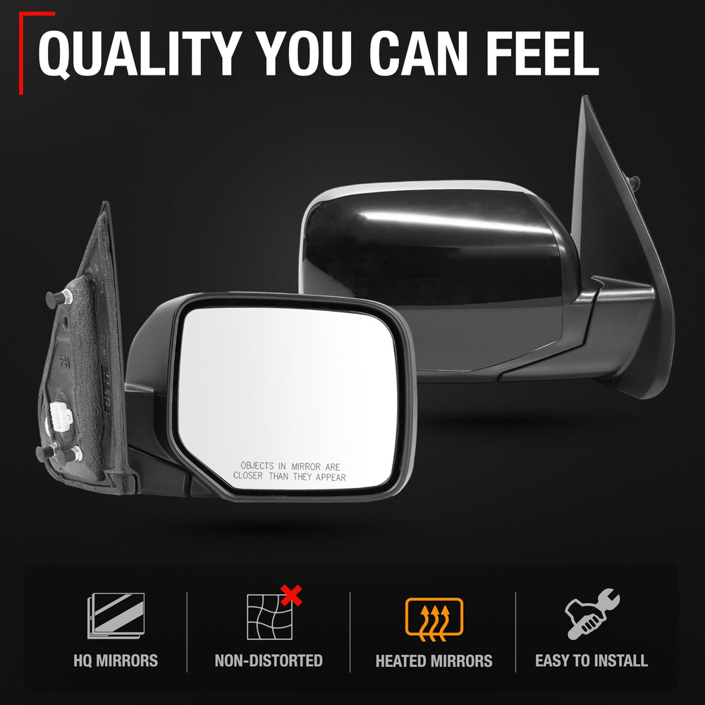 T1A passenger mirror heater element detail that reduces fogging