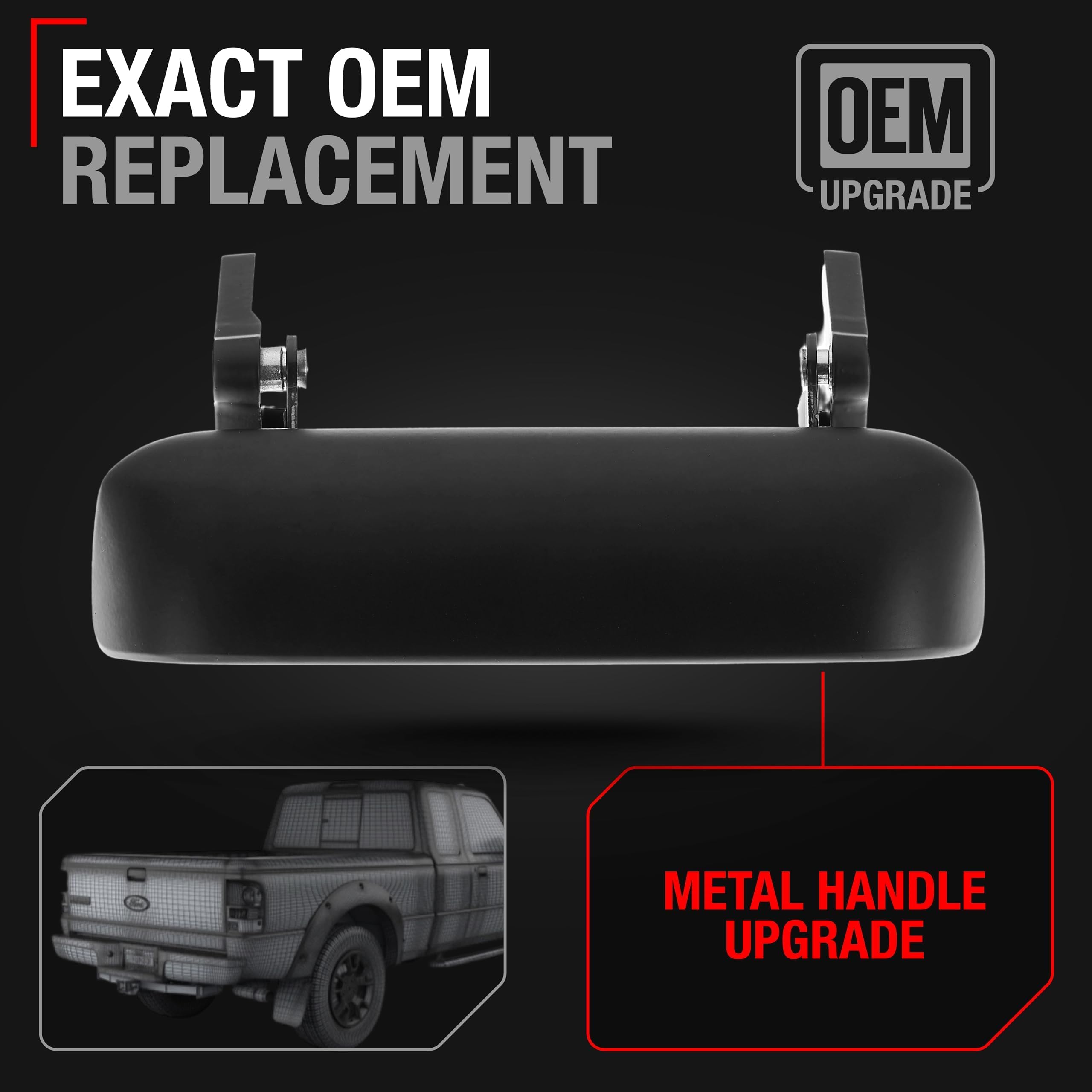 T1A tailgate handle installed on Ford Ranger demonstrating restored operation