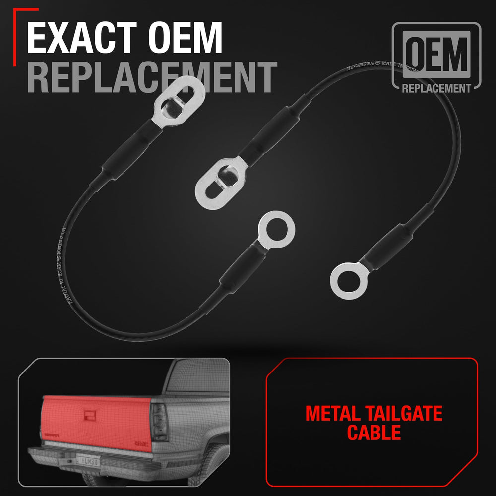 T1A tailgate support rubber end detail showing sealed ends to resist moisture and reduce wear