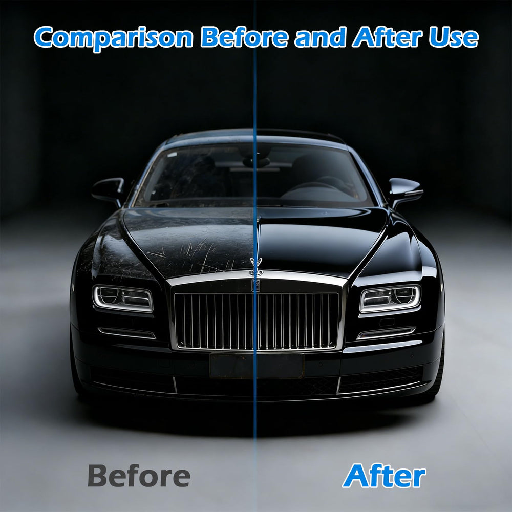 TABOUNTS spray action on car hood demonstrating speedy cleaning and shine benefit