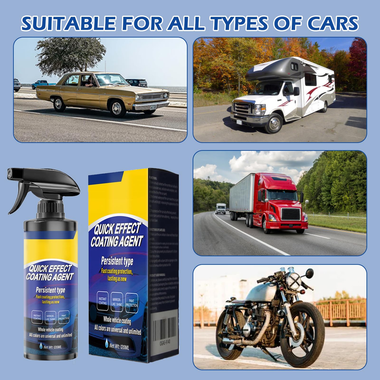TABOUNTS spray action on car panel demonstrating easy application and quick coverage