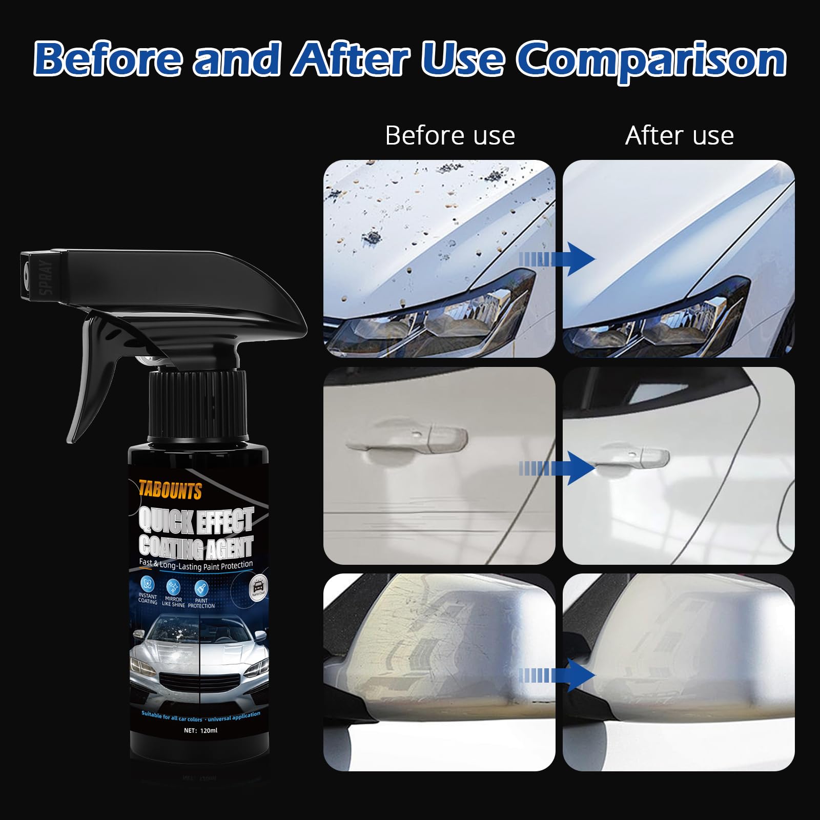 TABOUNTS wheel and trim application displaying safe use on trims and improved cleanliness