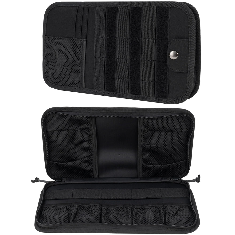 TACNEX detailed view of MOLLE elastic straps holding pens and tools securely