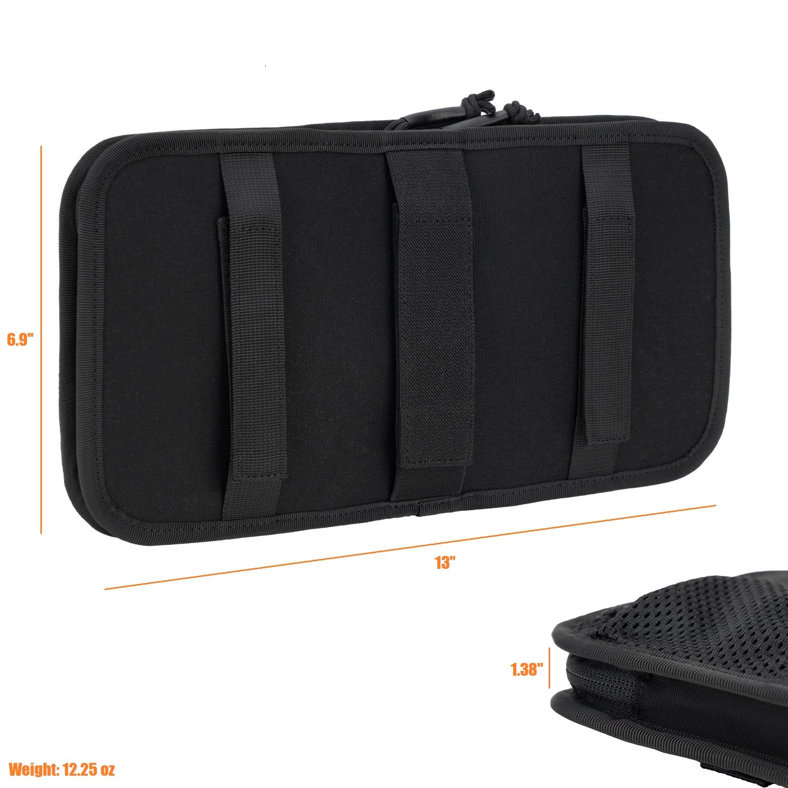 TACNEX organizer beside a small notebook showing compact size and capacity