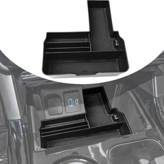 TACOBRO front view of center console tray showing neat organization benefit