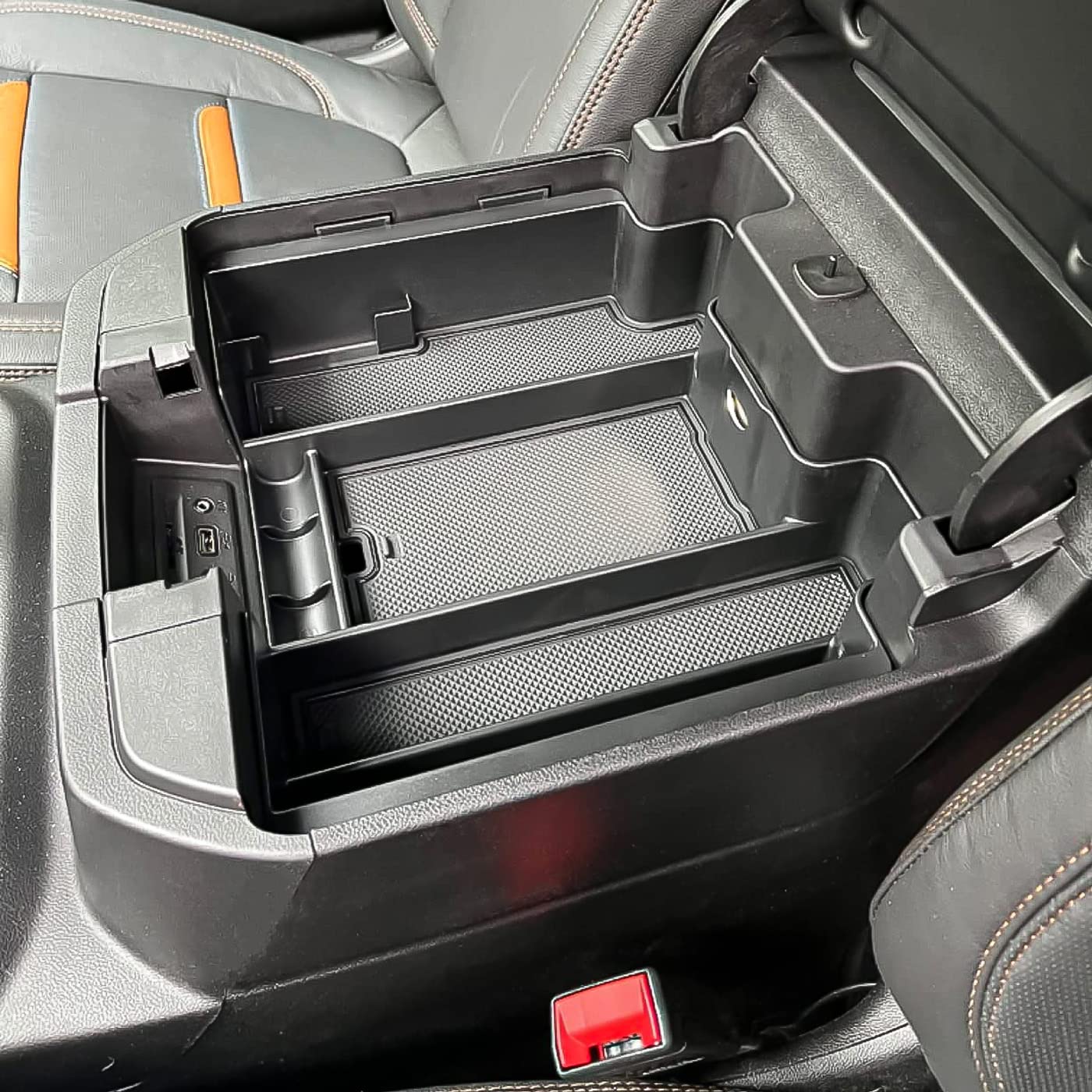 TACOBRO privacy tray opened revealing hidden compartment for valuables