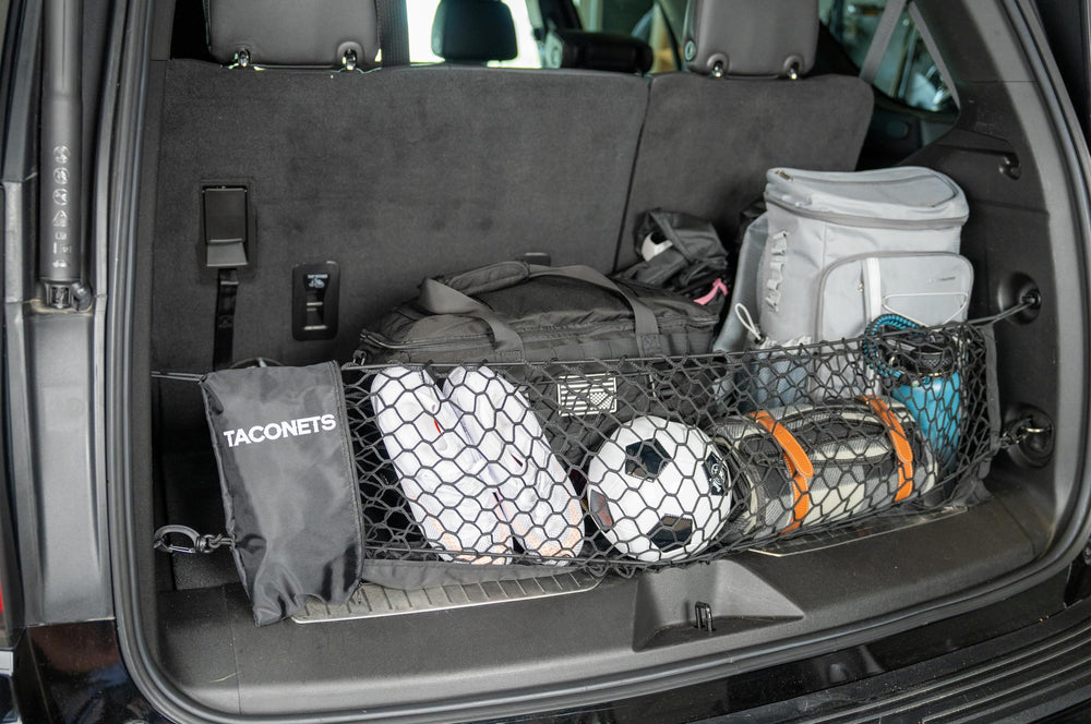 TacoNets folded net inside included storage pouch showing compact, tidy stowage