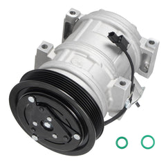 TadaMark compressor front view showing mounting points and benefit of direct-fit replacement
