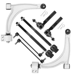 TadaMark front lower control arms packaging showing full kit and parts benefits