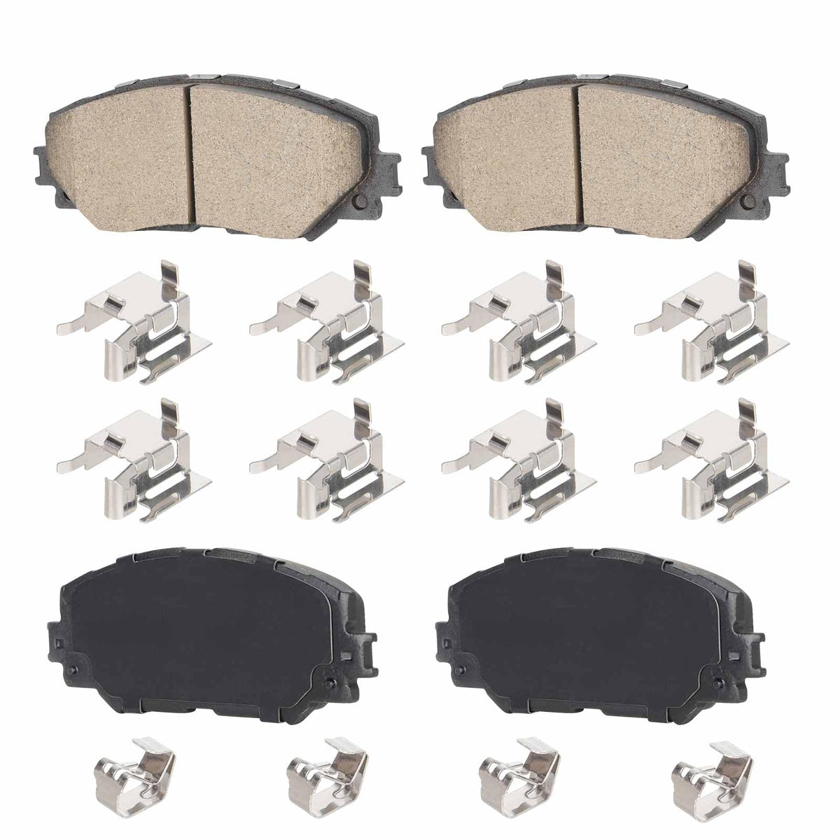 TadaMark front pads packaging showing included four pad set and accessories, easy selection
