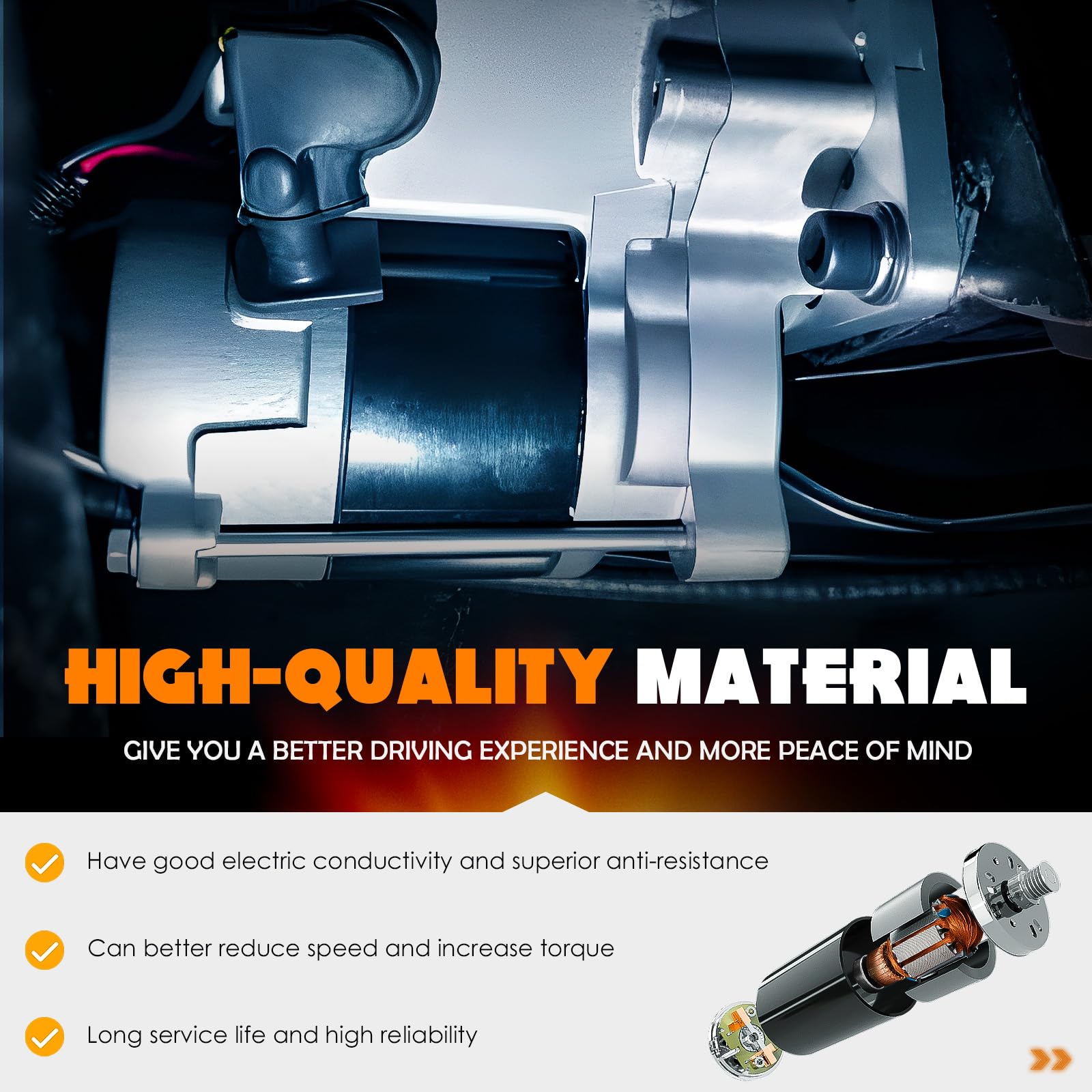 TadaMark starter installed in engine bay of Jeep demonstrating straightforward replacement
