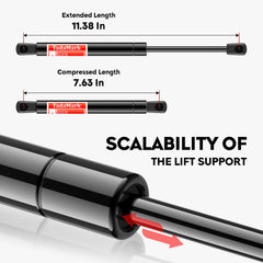 TadaMark strut close-up showing shaft and cylinder for durable performance