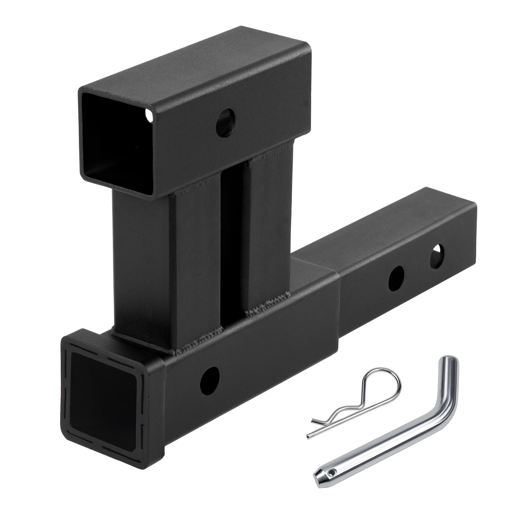 Taelakeni front view of dual hitch extension showing fit and strength