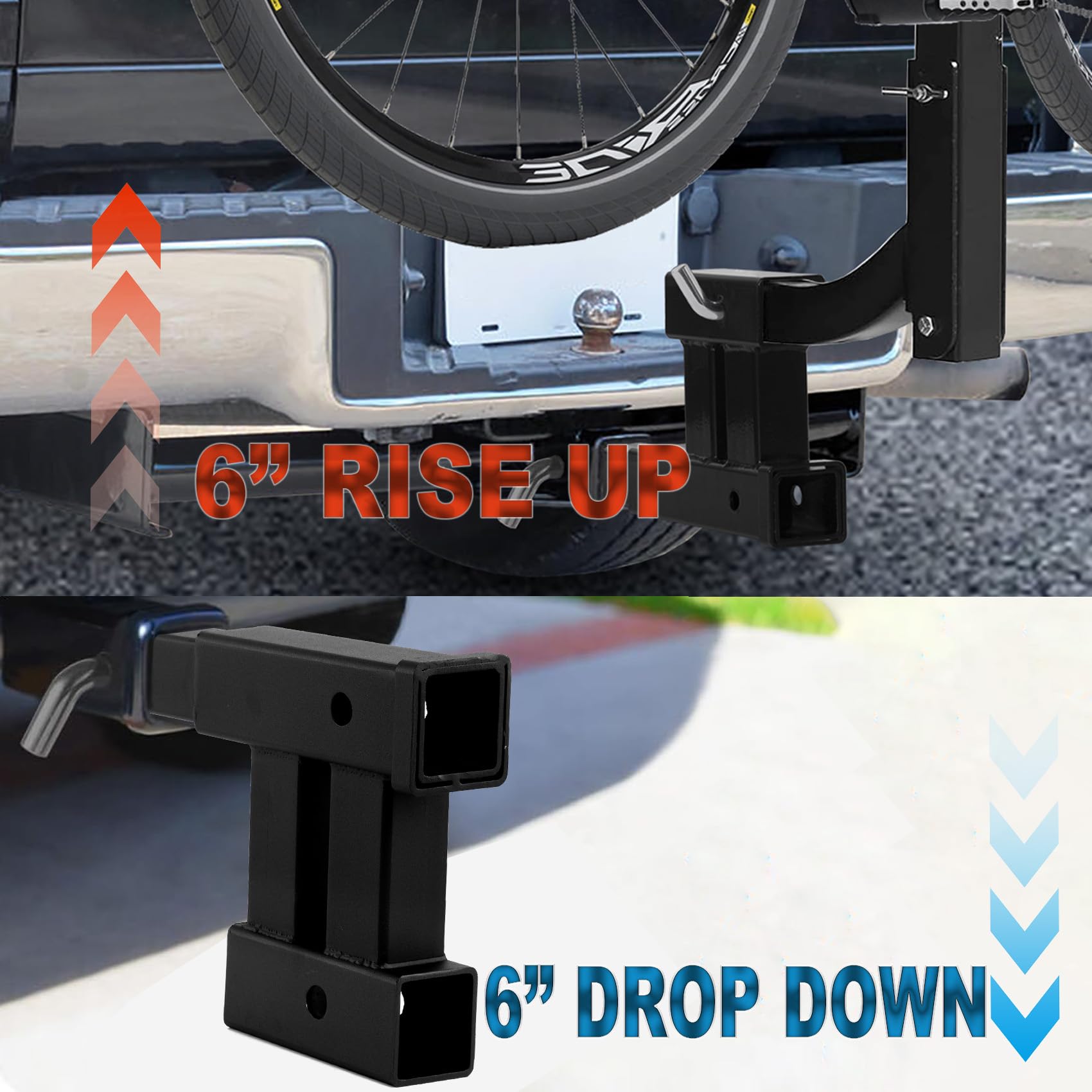 Taelakeni installed on truck towing a trailer demonstrating added clearance