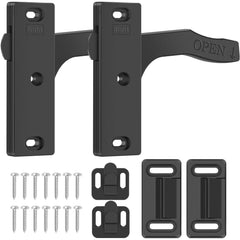 TAGLLY front view of the two-pack RV screen door latch showing complete kit and benefits