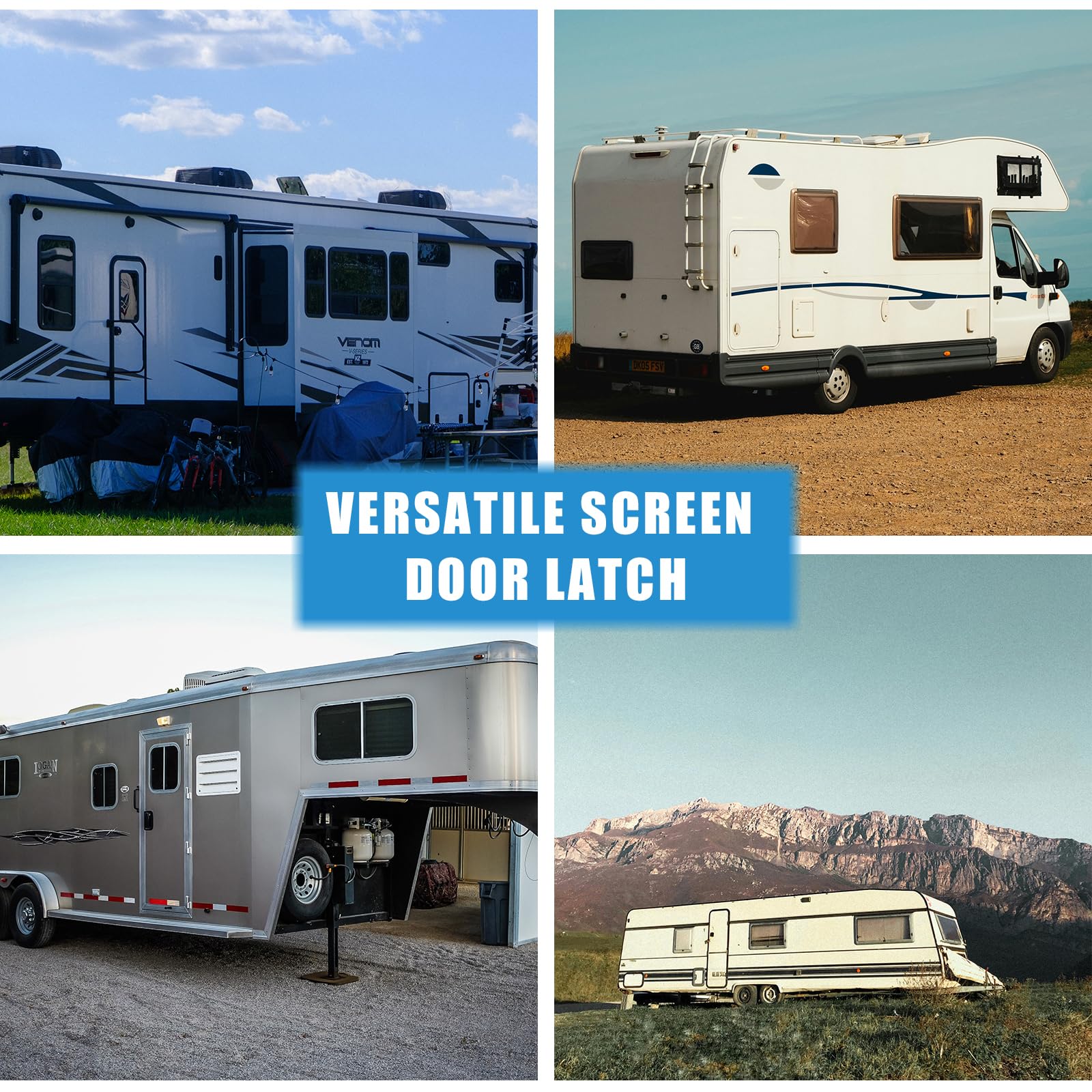 TAGLLY lifestyle shot on camper entry showing neat fit and reliable screen sealing