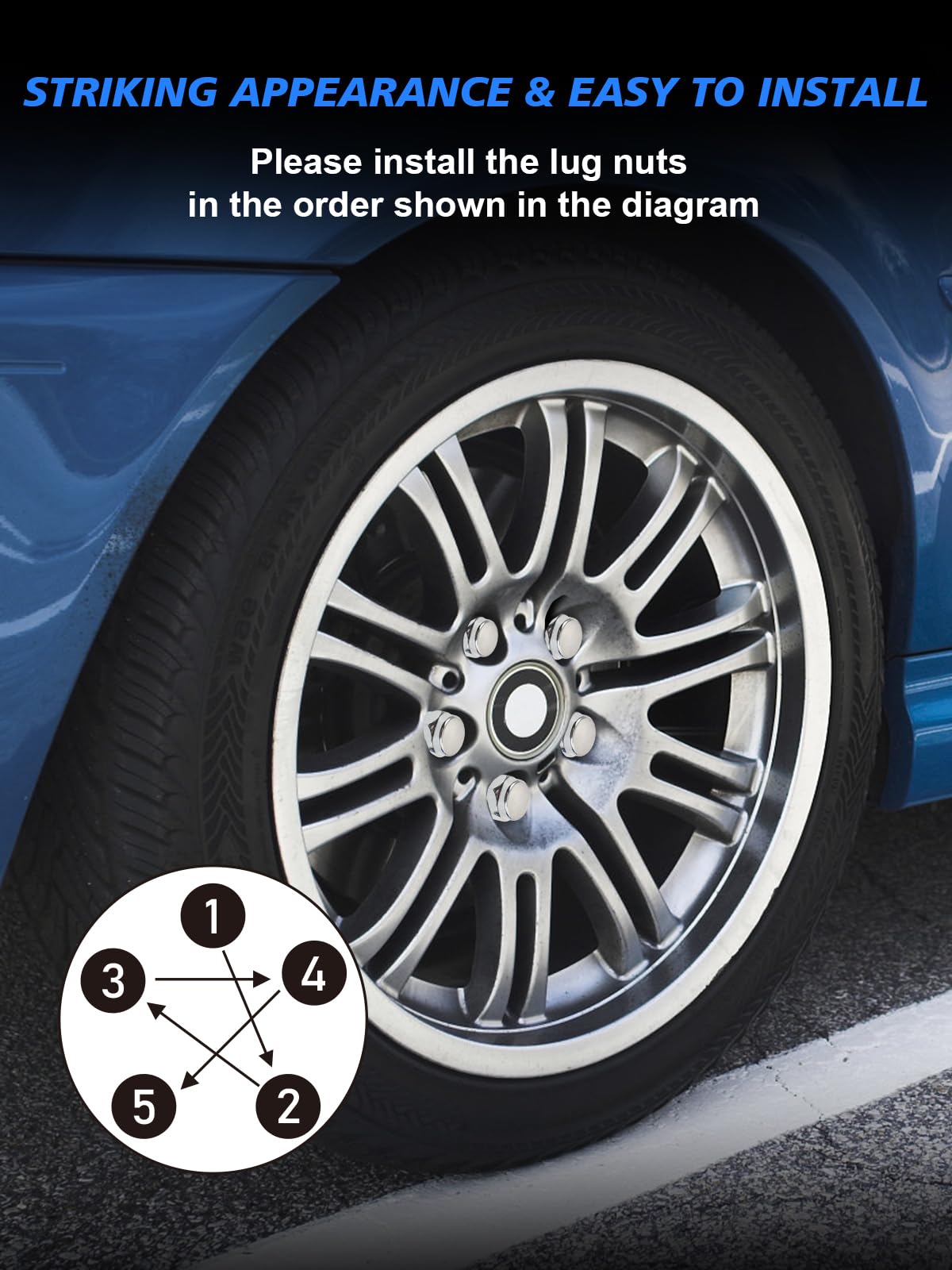TAGMORE 19mm hex wrench on lug nut showing recommended hand-tightening benefit
