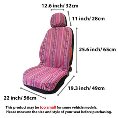 TAGMORE seat cover installed in car showing boho style and comfy feel while driving