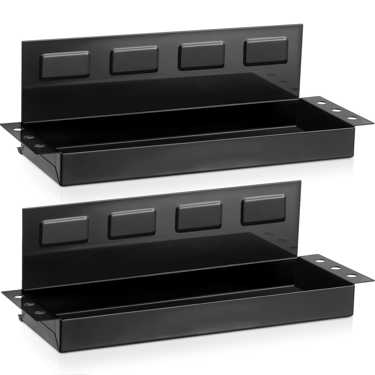 Tandefio front view of magnetic tool shelf showing storage and accessibility