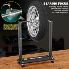 Tanfix balancer with wheel mounted illustrating hands-on balancing workflow