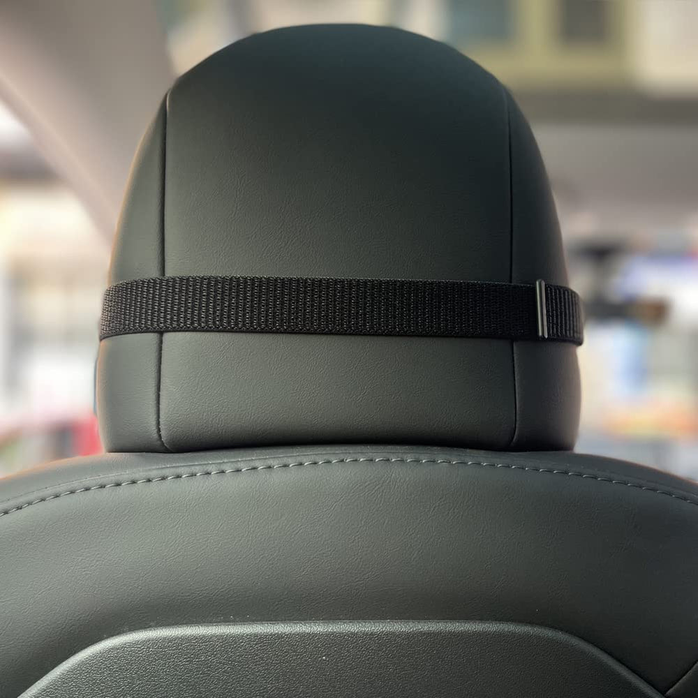 TANOLA TESBEAUTY installed in a Tesla front seat offering improved neck posture benefit