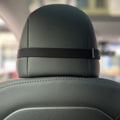 TANOLA TESBEAUTY installed in a Tesla front seat offering improved neck posture benefit