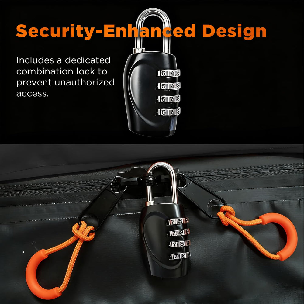 TANX folded into storage pouch for compact stowing between trips