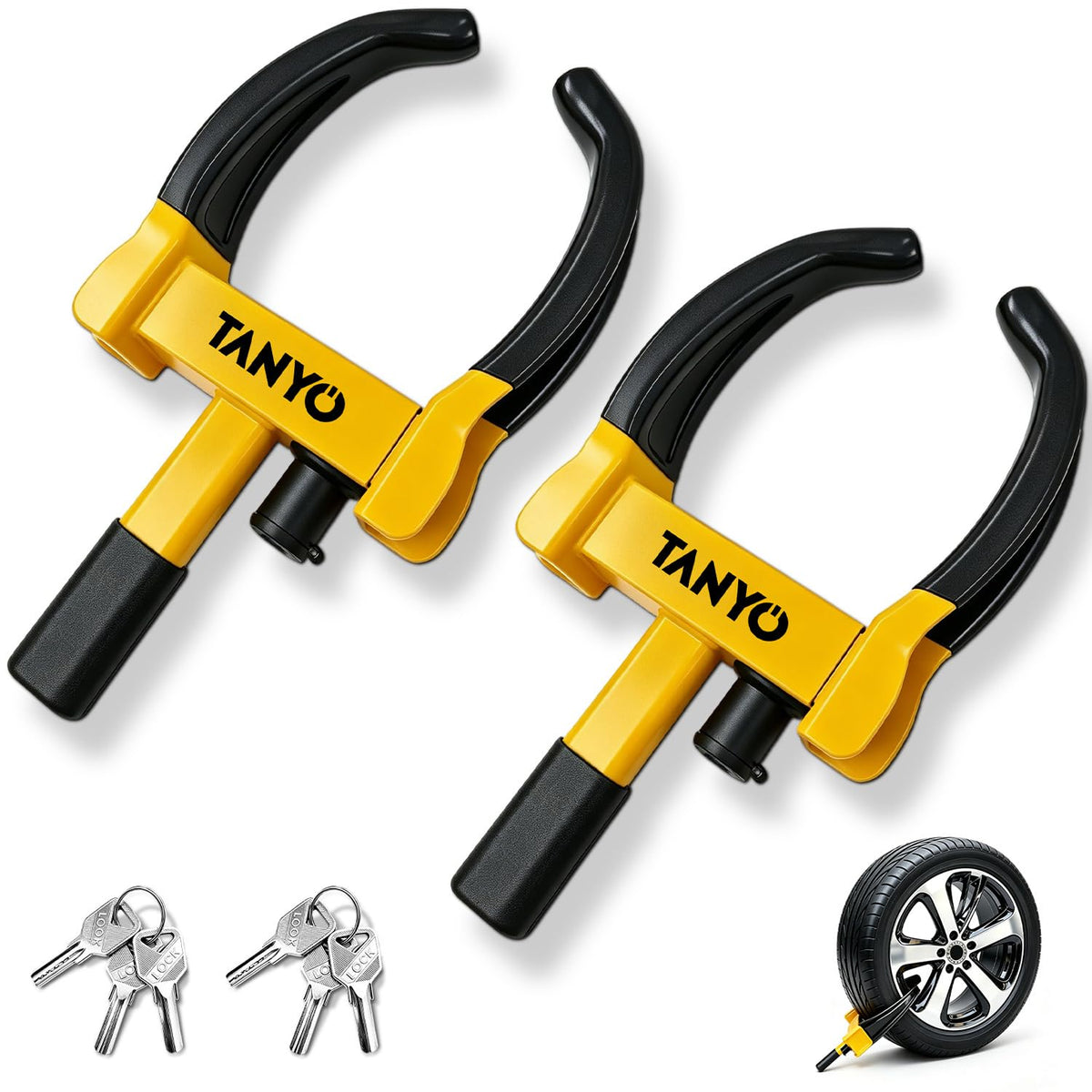 TANYO clamp pair front view showing visible deterrent benefit
