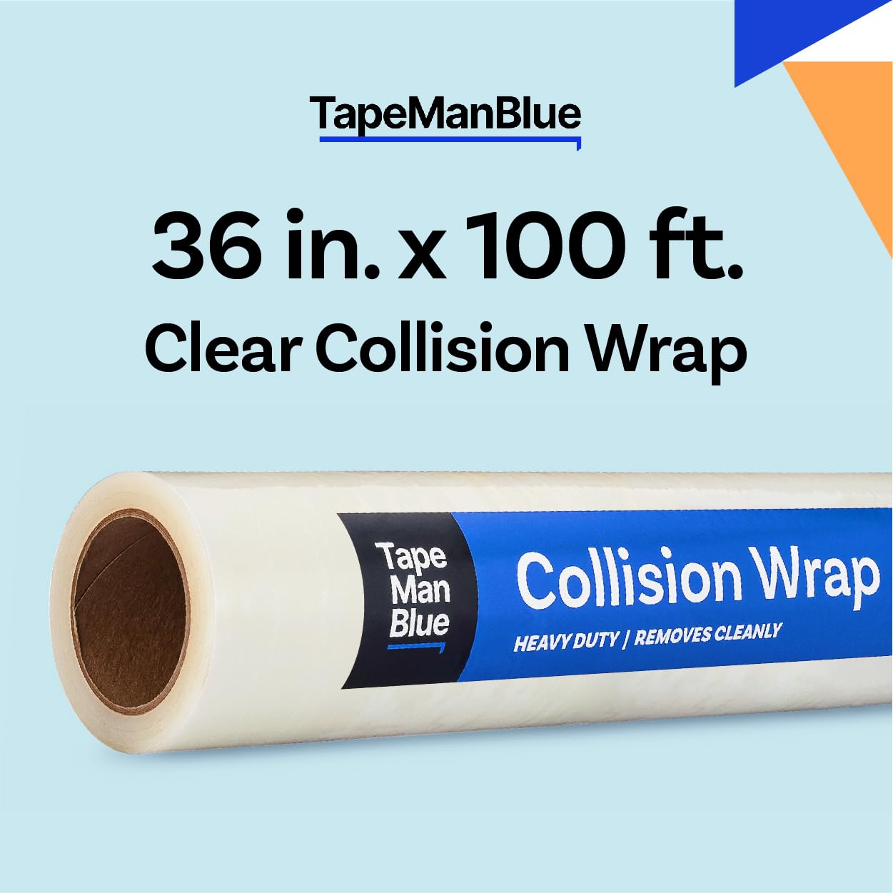 TapeManBlue film texture close-up showing durable 3.5-mil strength benefit