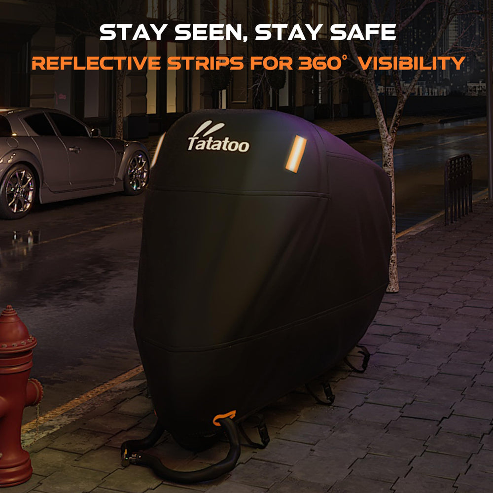 TATATOO lock holes at wheel allowing secure lock-through protection