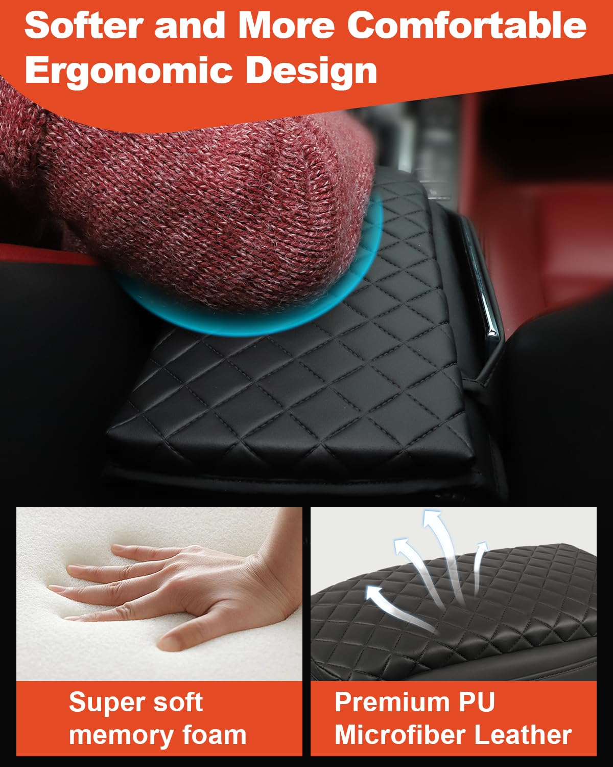 TBHOO shot of memory foam padding demonstrating comfortable support