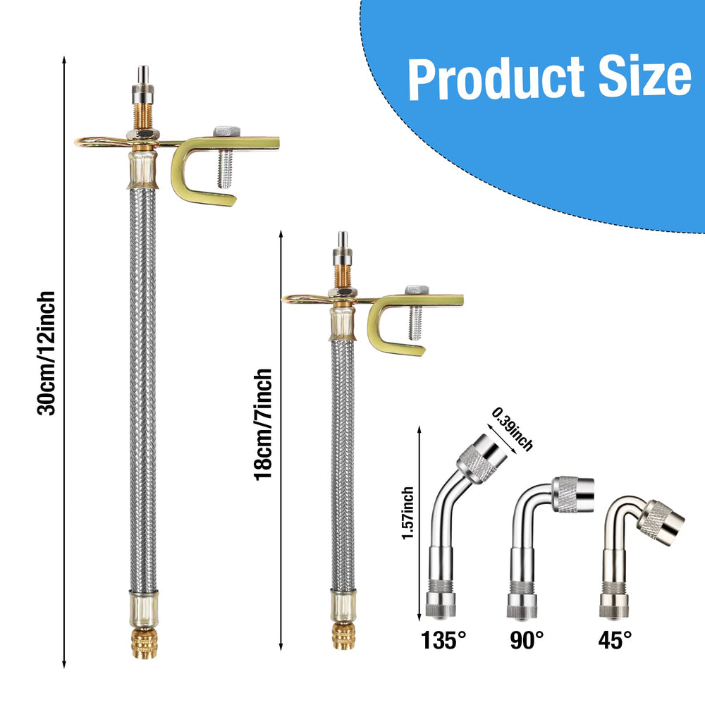 tchrules three angled adapters 45 90 135 for versatile valve access