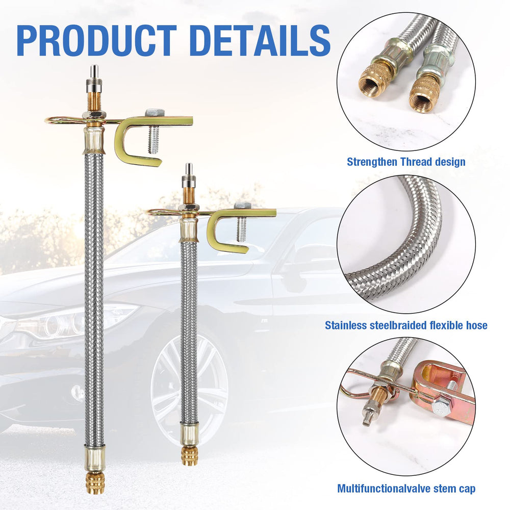 tchrules close-up braided hose and stainless fittings for kink-resistant durability