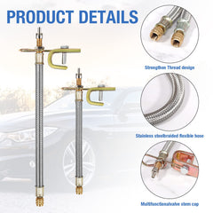 tchrules close-up braided hose and stainless fittings for kink-resistant durability