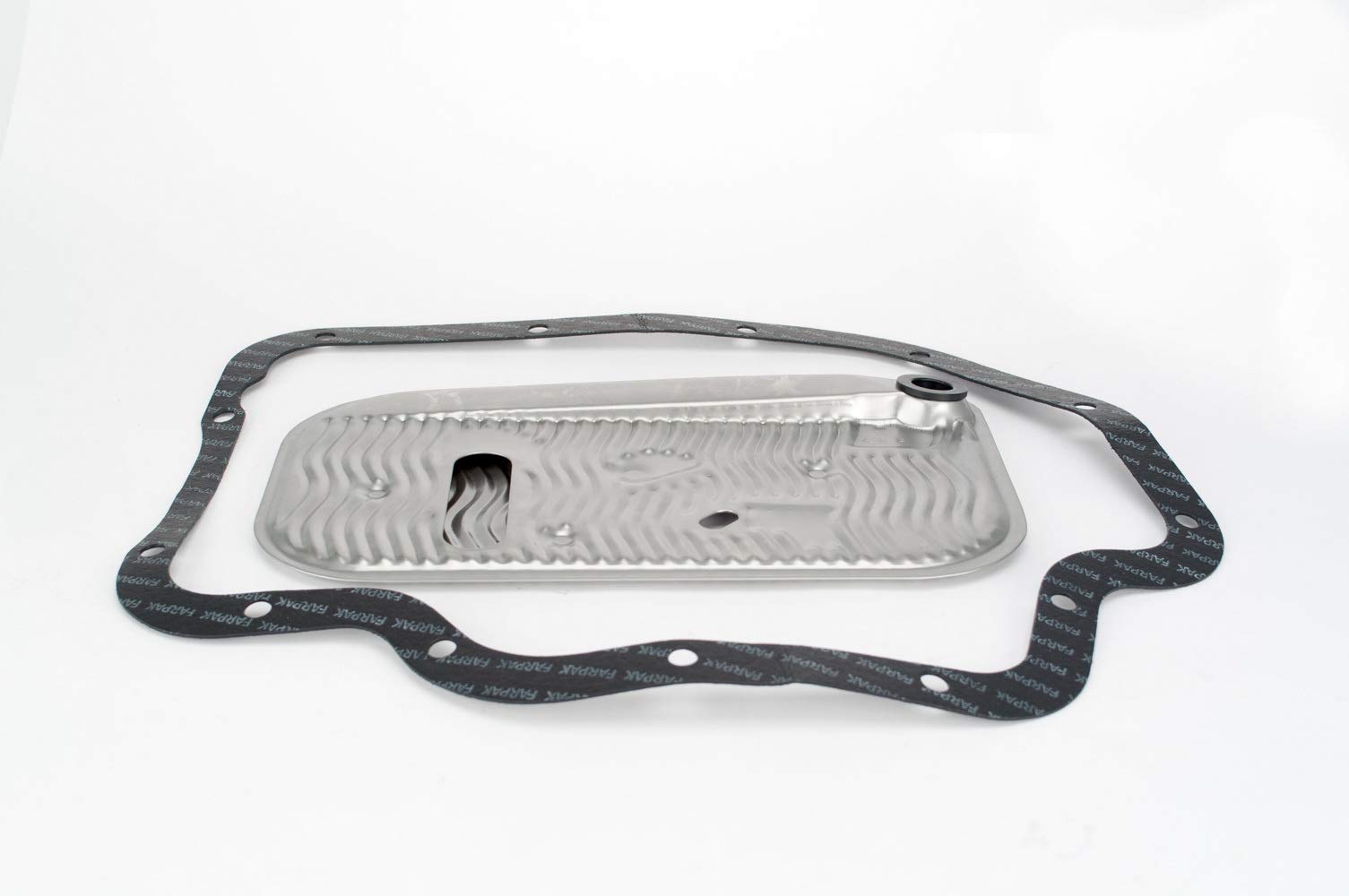 TCI reusable pan gasket installed on TH400 pan, demonstrating leak-resistant sealing benefit