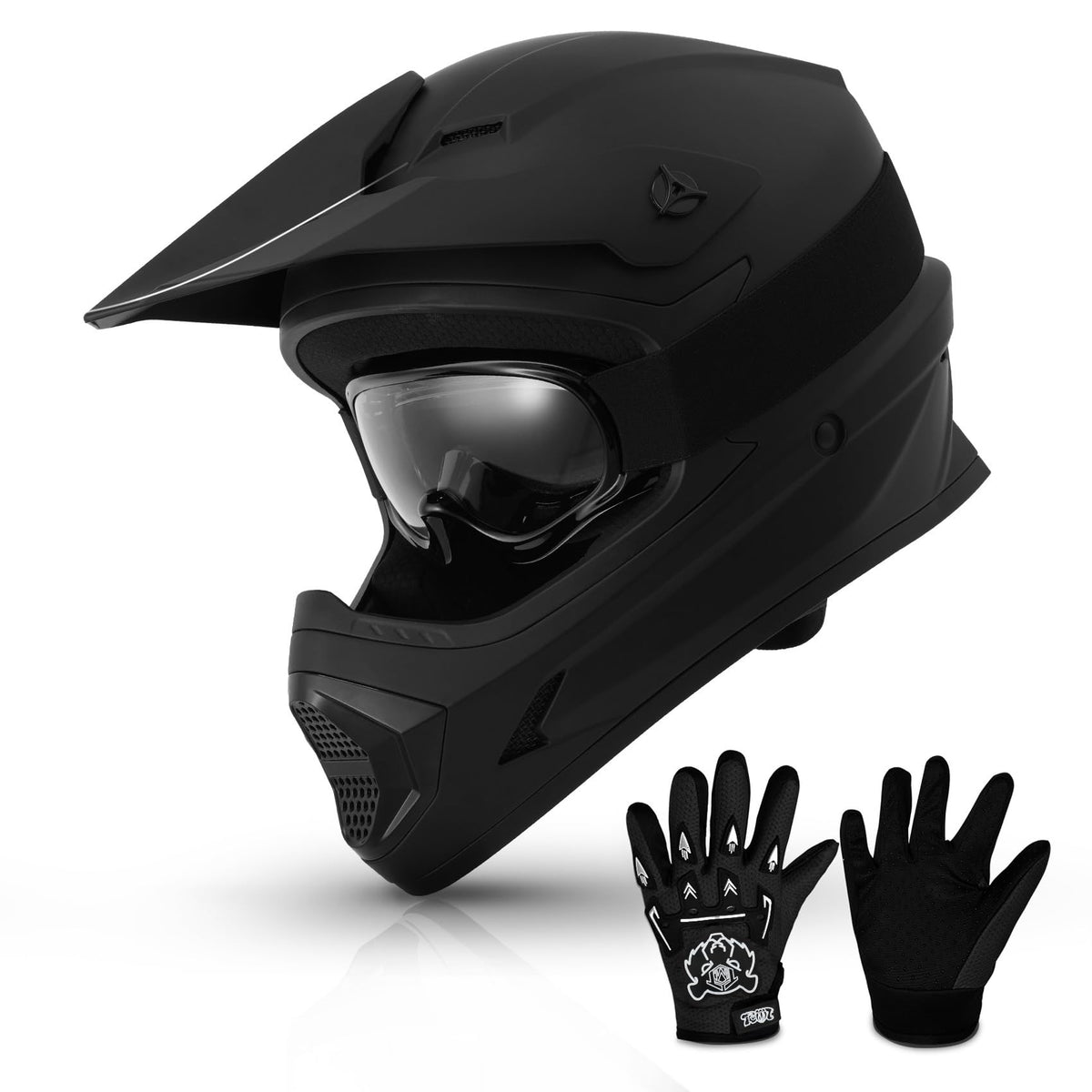 TCMT helmet front view showing DOT-approved shell and confident protection
