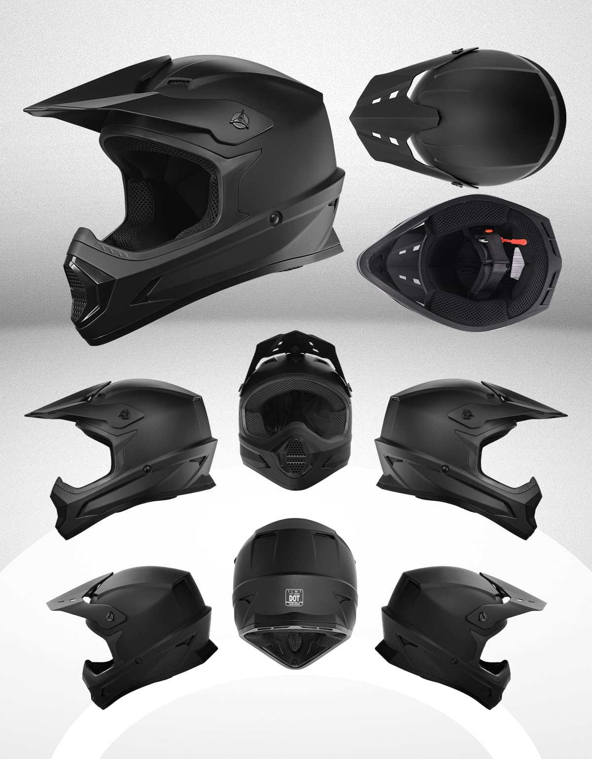 TCMT helmet kit with gloves goggles bag showing complete starter convenience