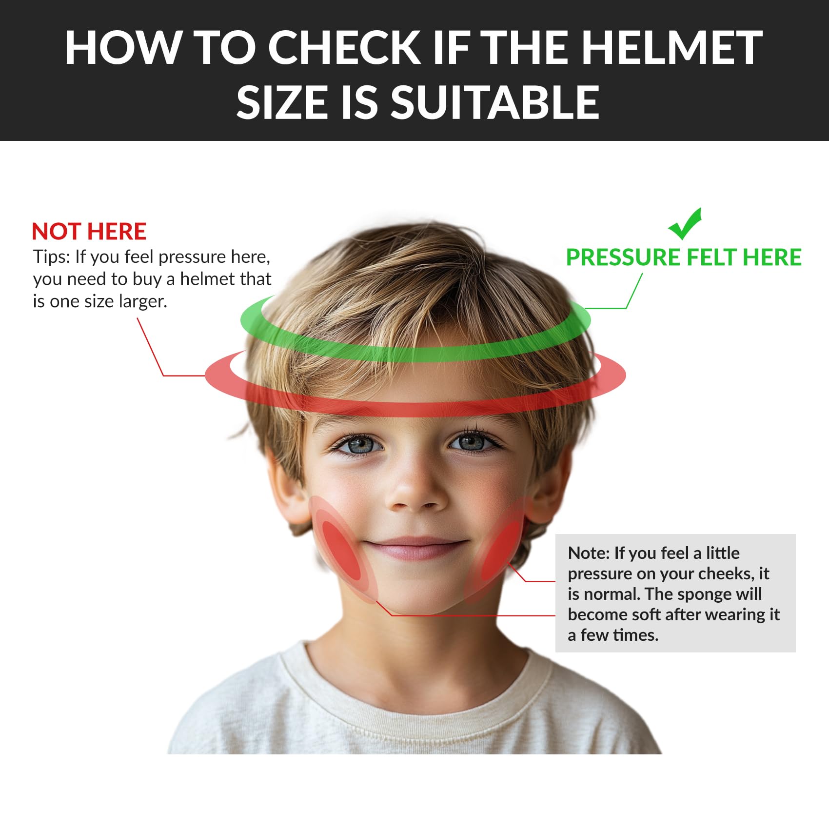 TCMT helmet next to ruler showing sizing scale for correct fit