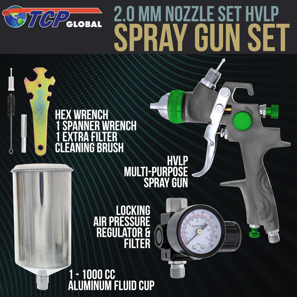 TCP Global 1 liter aluminum cup close-up highlighting larger capacity for fewer refills and job efficiency