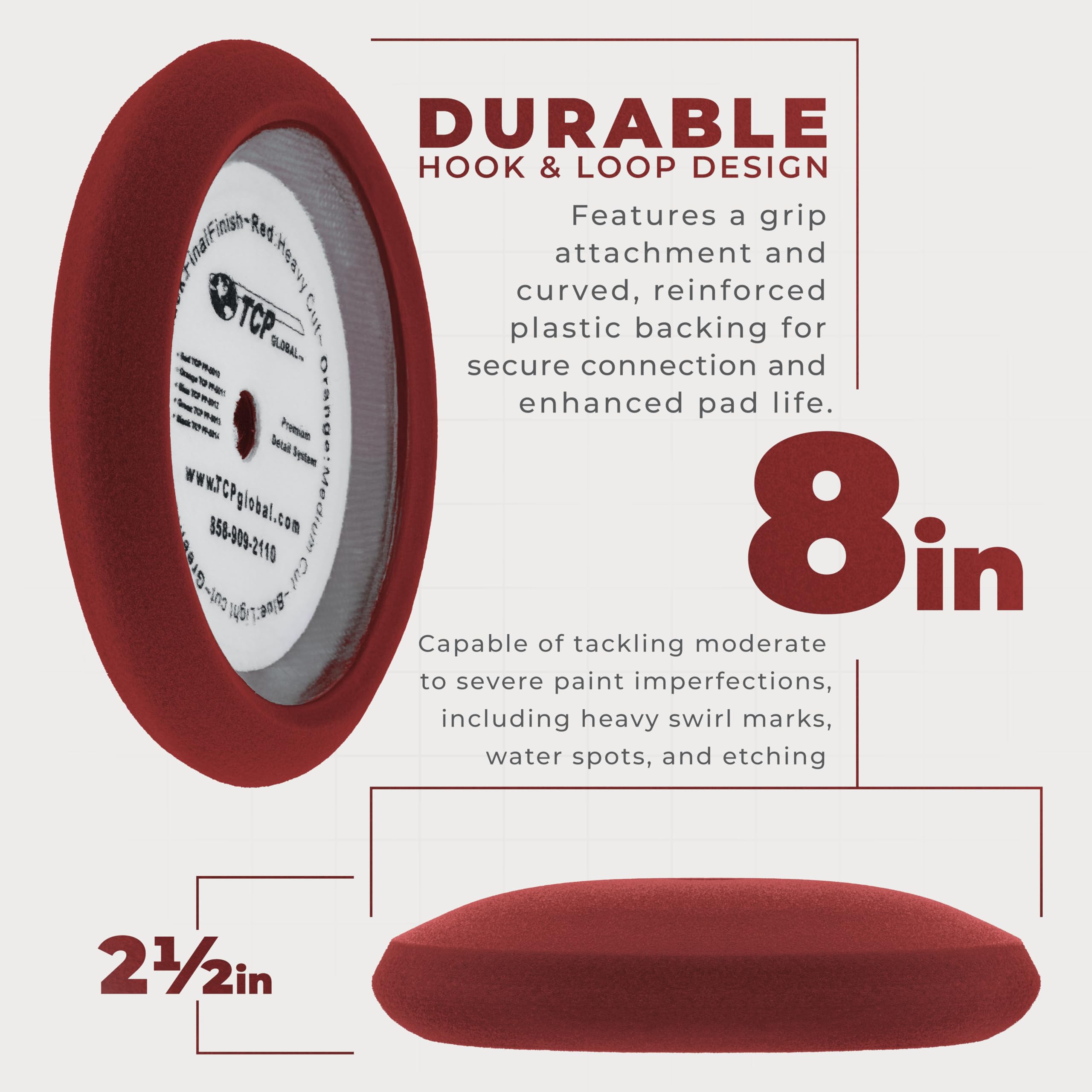 TCP Global macro of extra-coarse foam texture showing aggressive cutting benefit