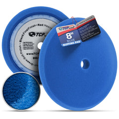 TCP Global front view of 8-inch blue foam pad showing shape and size, aids quick identification